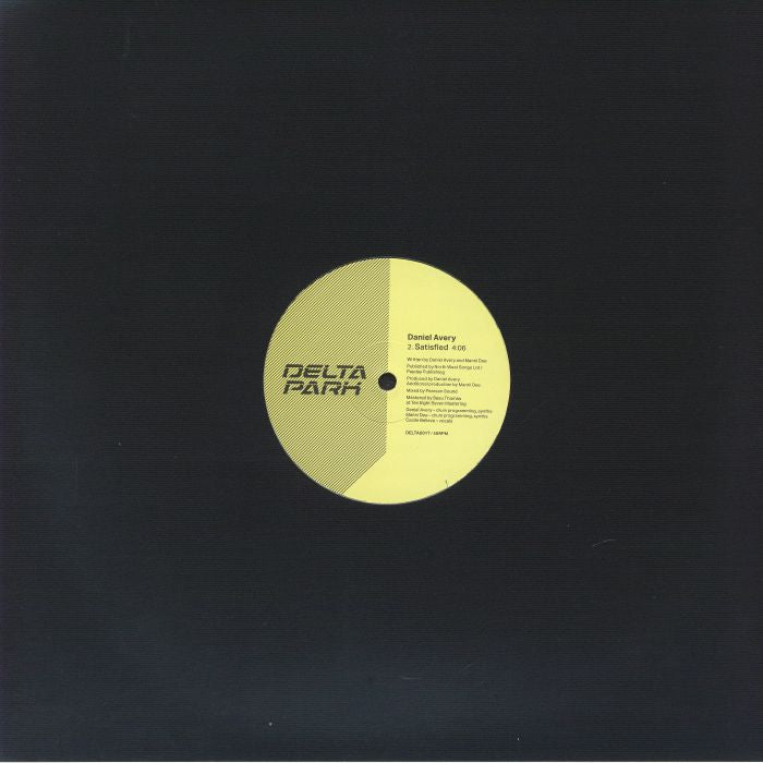 Daniel Avery – Lemon / Satisfied (12", Delta Park, 2026) Back Cover