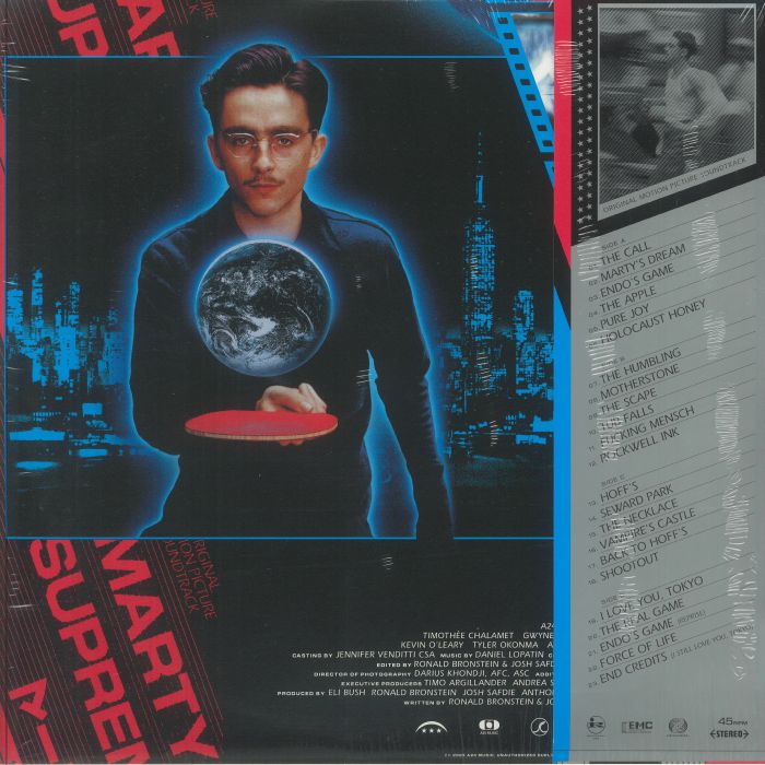 Daniel Lopatin – Marty Supreme (Original Soundtrack) (LP+LP, Clear, A24 Music, 2026) Back Cover