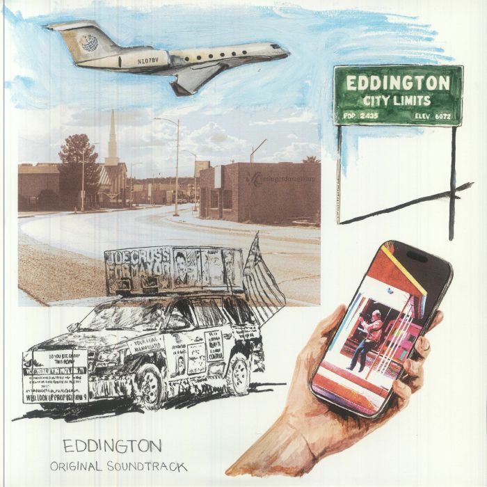 Daniel Pemberton , Bobby Krlic – Eddington (Original Motion Picture Soundtrack) (LP, Red/Blue Split, A24 Music, 2025) Front Cover