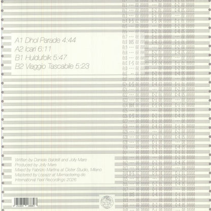 Daniele Baldelli Jolly Mare – Flusso Uno (12", International Feel Recordings, 2026) Back Cover