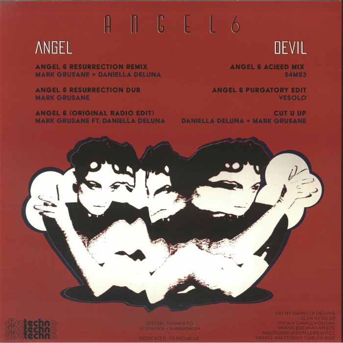 Daniella DeLuna , Mark Grusane – Angel 6 Suite (LP, Disctechno, 2026) Back Cover