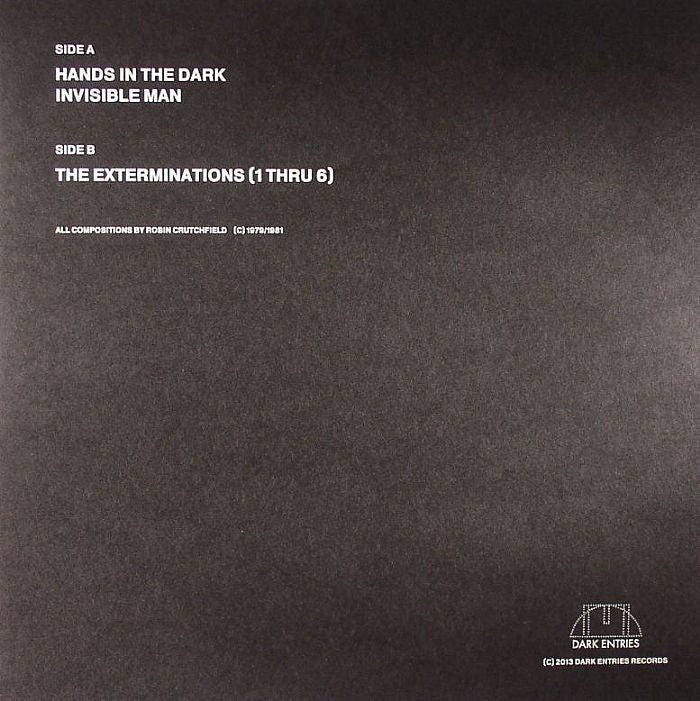 Dark Day – Hands In The Dark (12", Dark Entries, 2013) Back Cover