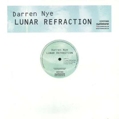 Darren Nye – Lunar Refraction (12", System One Records, 2026) Front Cover