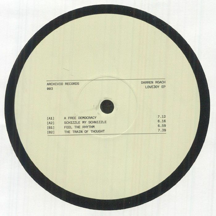 Darren Roach – Lovejoy EP (12", Archivio Records, 2026) Back Cover