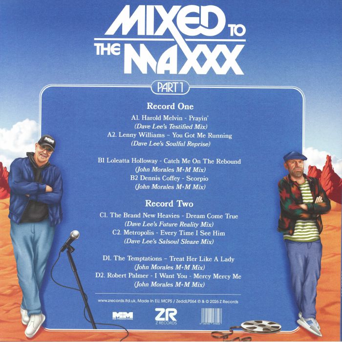 Dave 'Love' Lee & John Morales – Mixed To The Maxxx: Part 1 (2x12", Z Records, 2026) Back Cover