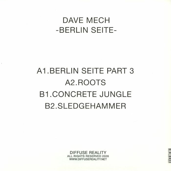 Dave Mech – Berlin Seite (12", Diffuse Reality, 2026) Back Cover