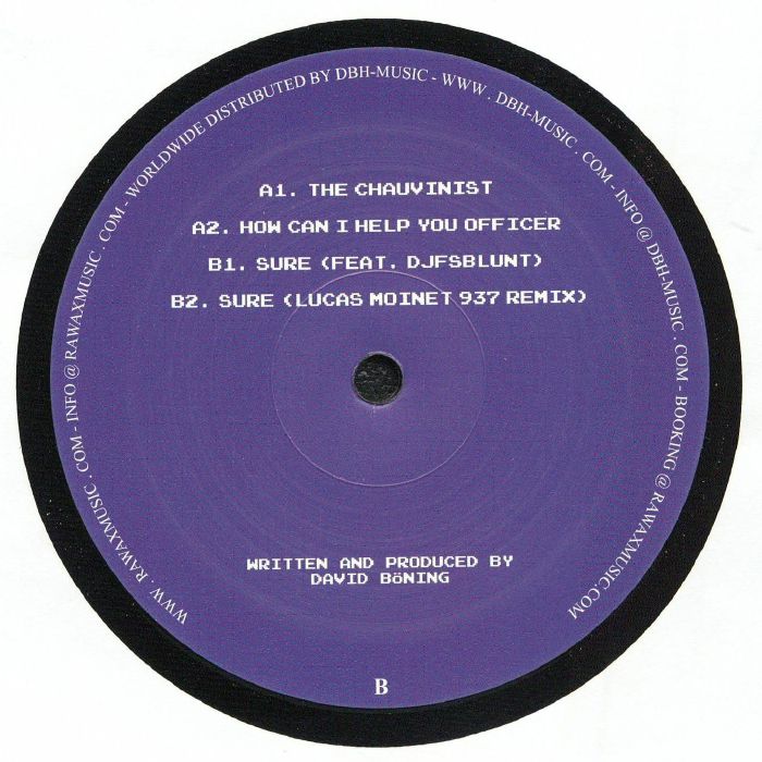 David Böning – Down To Join EP 2 (12", Chiwax, 2026) Back Cover