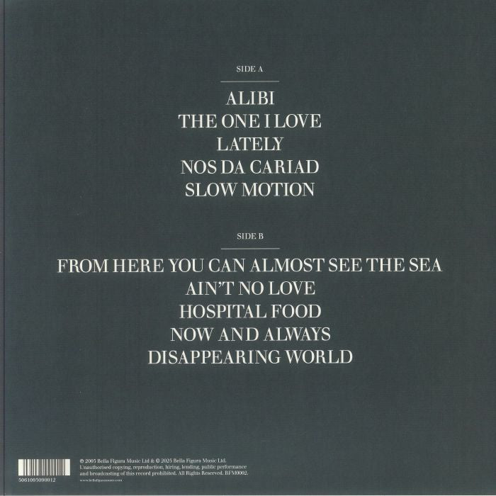 David Gray – Life In Slow Motion (LP, Bella Figura Music, 2025) back cover