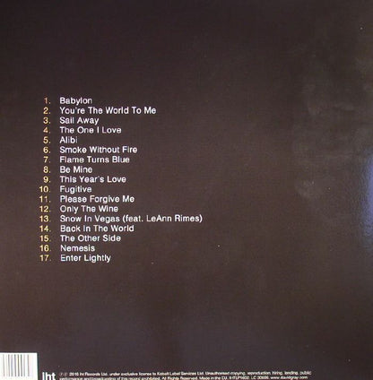 David Gray – The Best Of David Gray (2xLP, IHT Records, 2016) Back Cover