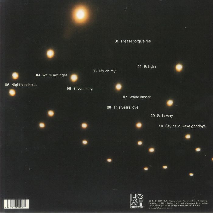 David Gray – White Ladder (2xLP, Bella Figura Music, 2025) Back Cover