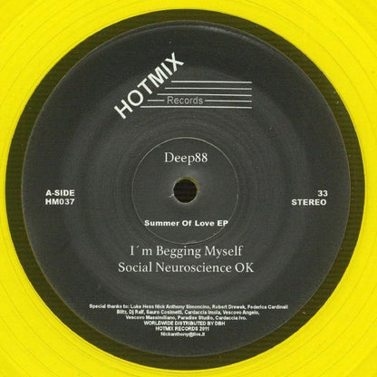 Deep88 – Summer Of Love EP (12", HotMix Records, 2026) Front Cover