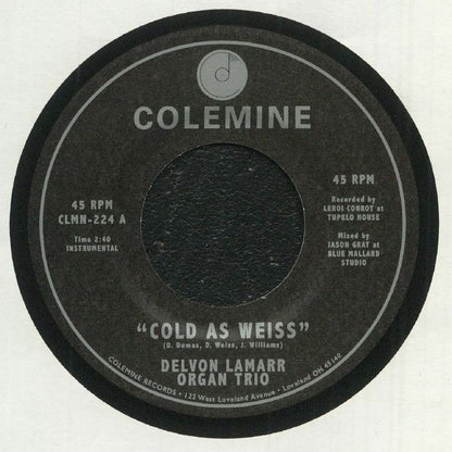 Delvon Lamarr Organ Trio – Cold As Weiss (7", Colemine Records, 2022) Front Cover