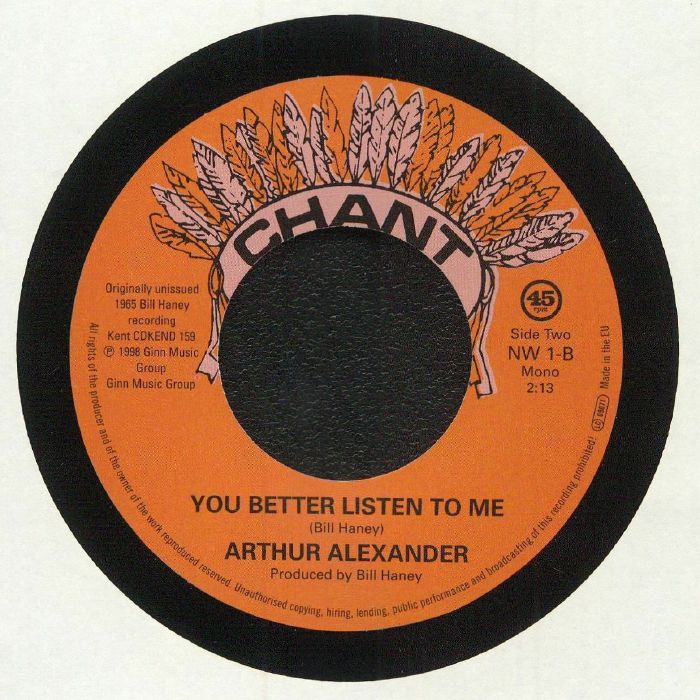 Denise & Abe Arthur Alexander – Ain't That Lovin' / You Better Listen To Me (7", Ace, 2020) Back Cover