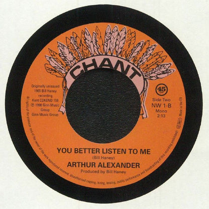 Denise & Abe Arthur Alexander – Ain't That Lovin' / You Better Listen To Me (7", Ace, 2020) Back Cover
