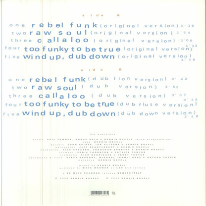 Dennis Bovell – Cloud Music (LP, Be With Records, 2026) Back Cover