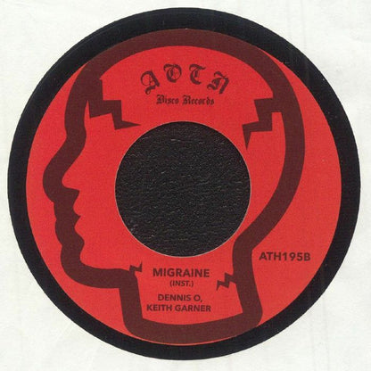 Dennis O, Keith Garner – Migraine (7", Athens Of The North, 2025) Back Cover