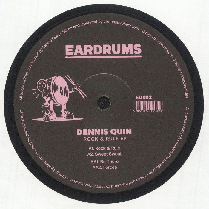 Dennis Quin – Rock & Rule EP (12", EARDRUMS, 2025) Back Cover