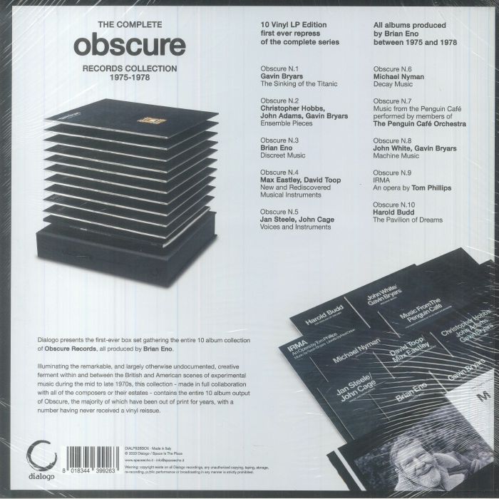 Various - The Complete Obscure Records Collection 1975-1978 (Box  Set+CD+CD+CD+CD+CD+CD+CD+CD+CD+CD)