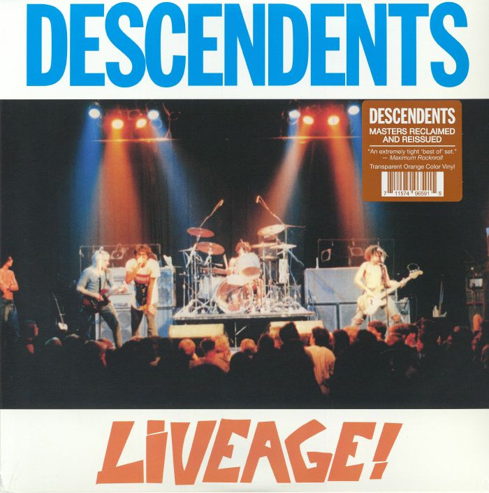 Descendents – Liveage! (LP, Orange Transparent, ORG Music, 2026) Front Cover