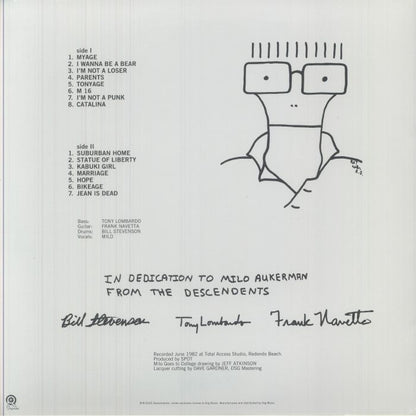 Descendents – Milo Goes To College (LP, ORG Music, 2025) Back Cover