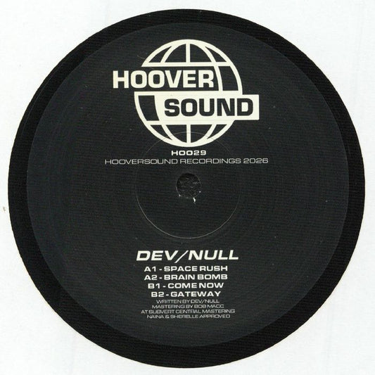 Dev/Null – Drum Damage EP (12", Hooversound Recordings, 2026) Front Cover