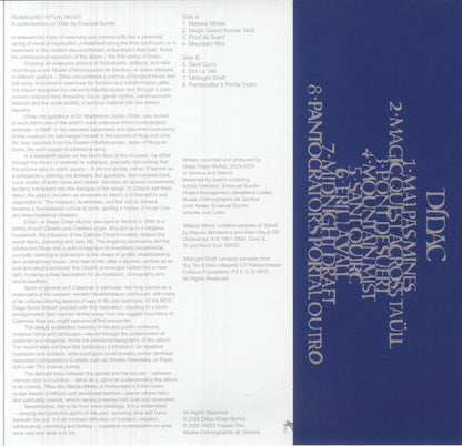 Dídac – Dídac (LP, Fasaan Recordings, 2025) Back Cover