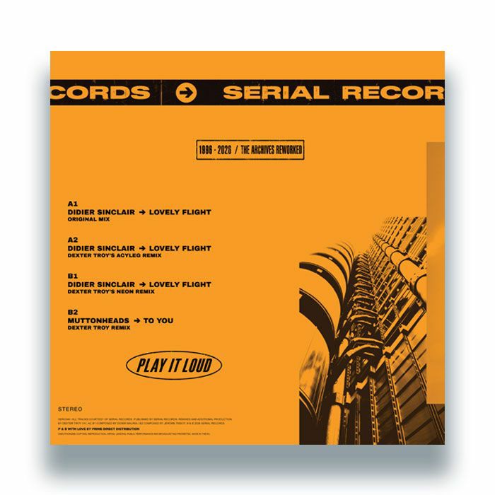 Didier Sinclair / Dexter Troy / Muttonheads – Lovely Flight (12", Serial, 2026) Back Cover