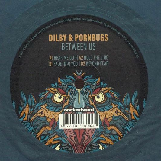 Dilby Pornbugs – Between Us (12", 180g, Pearl Deep Ocean, Bondage Music, 2026) Front Cover