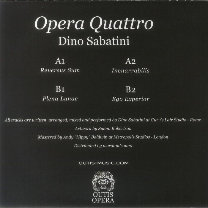 Dino Sabatini – Opera Quattro (12", Outis, 2023) Back Cover