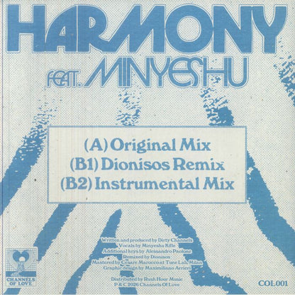 Dirty Channels – Harmony Feat. Minyeshu (12", Channels Of Love, 2026) Back Cover