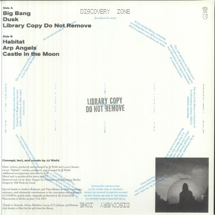 Discovery Zone – Library Copy Do Not Remove (LP, Rvng Int'l, 2026) Back Cover