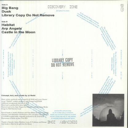 Discovery Zone – Library Copy Do Not Remove (LP, Rvng Int'l, 2026) Back Cover