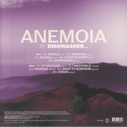 Dishwasher_ – Anemoia (LP, Dox Records, 2025) Back Cover