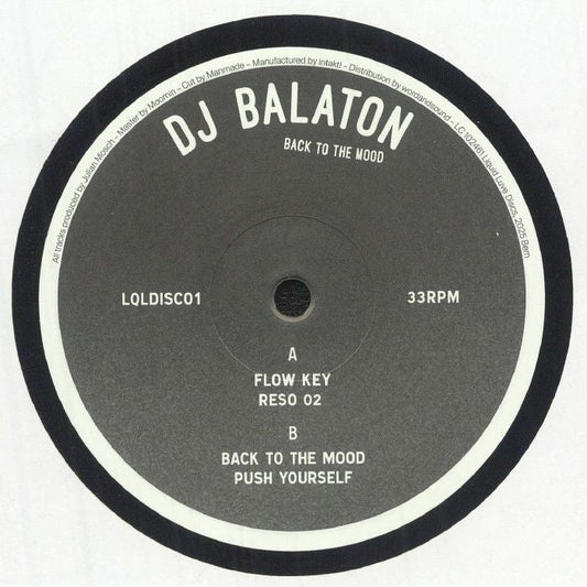 DJ Balaton – Back To The Mood (12", 180g, Liquid Luve Discs, 2025) front cover