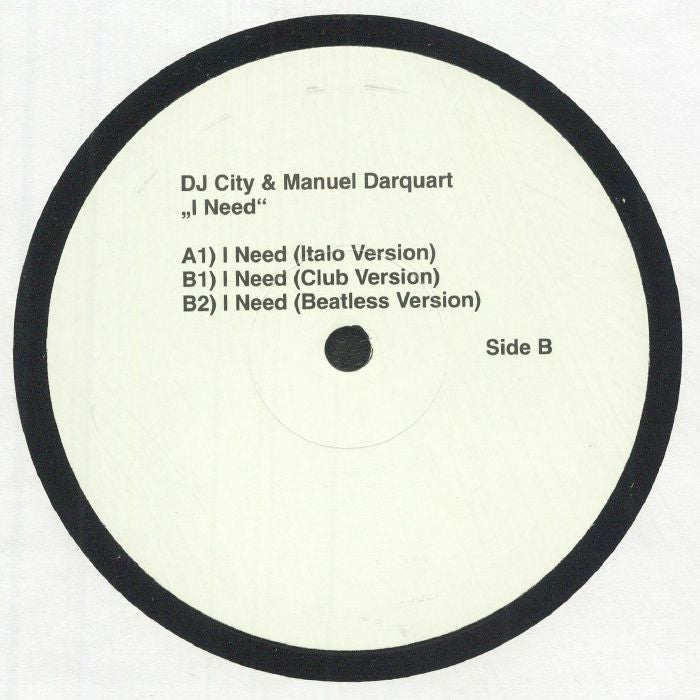 DJ City & Manuel Darquart – I Need (12", Public Possession, 2025) back cover