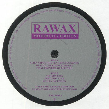 DJ Di'jital – Final Frontier Of Electro  (12", Rawax, 2017) Back Cover
