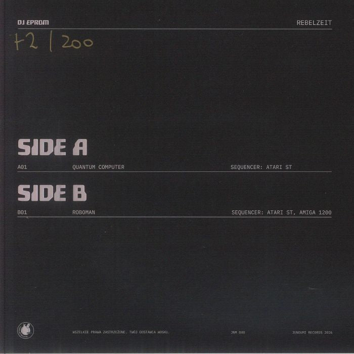 DJ Eprom – Rebelzeit (7", Green, JuNouMi Records, 2026) Back Cover