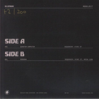 DJ Eprom – Rebelzeit (7", Green, JuNouMi Records, 2026) Back Cover