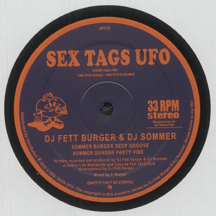 DJ Fett Burger Dj Sommer – Sommer Burger House Life Vol 2 (12", Sex Tags UFO, 2025) Back Cover