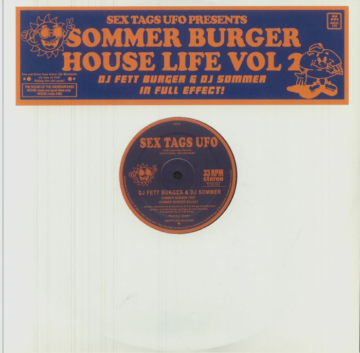 DJ Fett Burger Dj Sommer – Sommer Burger House Life Vol 2 (12", Sex Tags UFO, 2025) Front Cover
