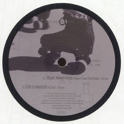 Dj Jauche – Music Always Helps (12", Flaneurecordings, 2025) Back Cover