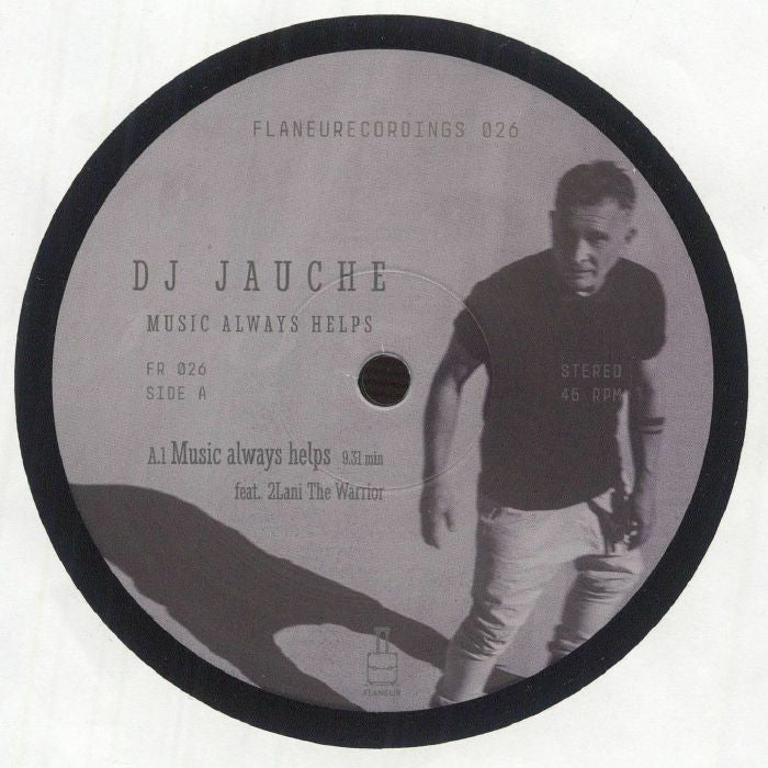 Dj Jauche – Music Always Helps (12", Flaneurecordings, 2025) Front Cover