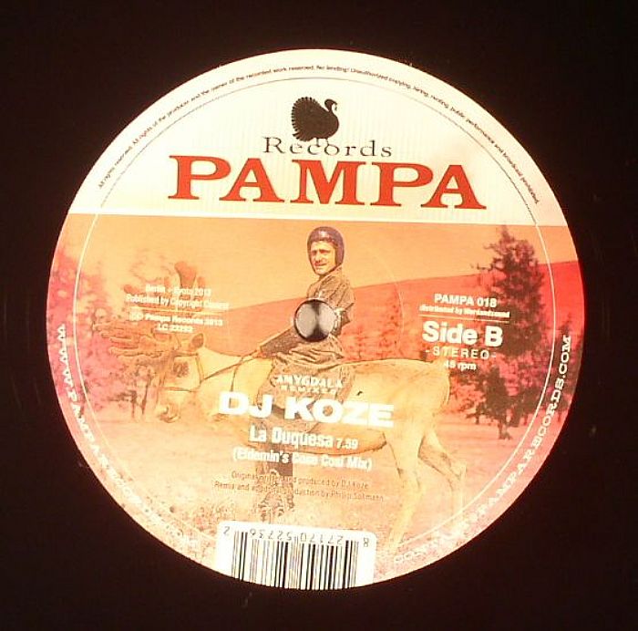 DJ Koze – Amygdala Remixes (12", Pampa Records, 2013) Back Cover
