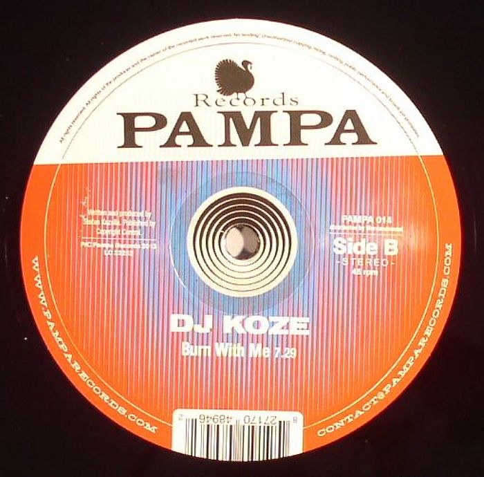 DJ Koze – La Duquesa / Burn With Me (12", Pampa Records, 2013) Back Cover