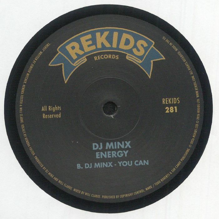 DJ Minx – Energy (12", REKIDS, 2026) Back Cover
