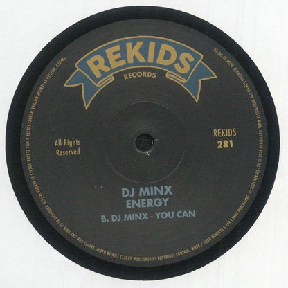 DJ Minx – Energy (12", REKIDS, 2026) Back Cover