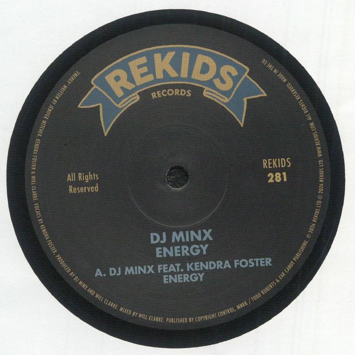 DJ Minx – Energy (12", REKIDS, 2026) Front Cover