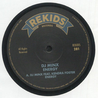 DJ Minx – Energy (12", REKIDS, 2026) Front Cover