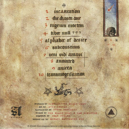 DJ Muggs the Black Goat – Dies Occidendum (LP, Sacred Bones Records, 2021) Back Cover