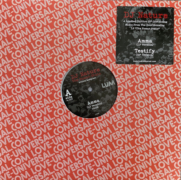 DJ Nature – Amma (12", Love Universal, 2026) Front Cover